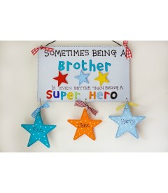 Personalised brother super hero plaque