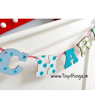 Letter bunting  7 letters (boys)
