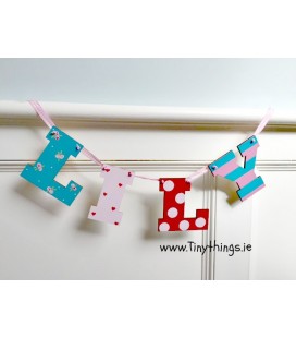 Letter bunting  4 letters (girls)