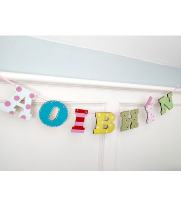 Letter bunting  7 letters (girls)