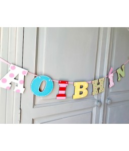 Letter bunting  7 letters (girls)