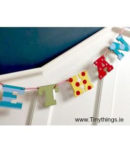 Letter bunting 5 letters (boys)