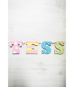 Letter bunting  4 letters (girls)